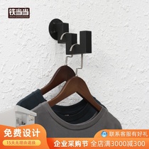 Clothing store adhesive hook mens hanging clothes single hook wall hanging wall hanging wall hanging square tube creative display rack