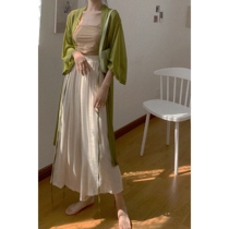 South side of the city 9 9 new vintage style improved Hanfu cotton and hemp soft waxy suspender pants suit Chinese style