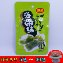 (By share) Guo Shan pepper flavor kelp Knot national Holy Pickles Pickles 60 grams aquatic kelp snacks
