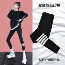 Small sub shark pants woman outside wearing spring and autumn thin section high waist collection and hip display slim Han version Ins Barbie hit bottom pants