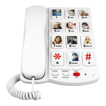 Big button old man fixed telephone One-key call for help high volume adjustment long-distance call multi-group memory