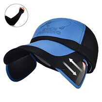 Summer hat mens fishing sun hat telescopic large eaves outdoor riding sun hat anti-ultraviolet sun 0612n