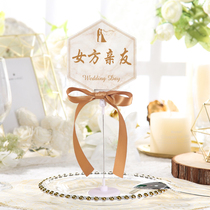 New seat card wedding table card wedding banquet guest seat card creative table number sign to wedding double-sided card