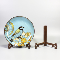 Plate bracket solid wood porcelain plate bracket mahogany pendulum plate hanging plate stone clock ornaments bracket Pu 'er tea cake rack