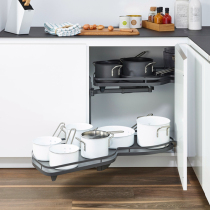 German imported Keith Baoma flying butterfly basket kitchen corner UFO pull basket cabinet double turntable pull basket