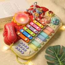 Baby child simulation telephone landline toy male baby 2 music puzzle early education 0-1 year old half Baby 6 months 7