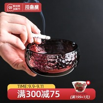 Kajima house crystal glass ashtray home living room creative personality trend light luxury high-end fashion cute ins