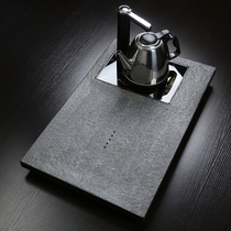 Natural Wujin Stone Tea Plate Tea Set Household Small Tea Table with Automatic Induction Cooker Kettle Integrated