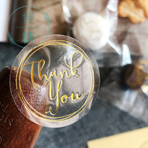 Transparent Sticker Thanks to thankyou Hearts Sticker Packing Box Seal Sticker Baking Biscuit Decorative Sticking