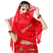 New belly dance practice clothing accessories veil Indian dance performance clothing gauze scarf headgear adult female