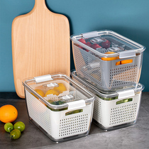 onlycook drain vegetable and fruit fresh box Refrigerator special kitchen food grade frozen storage box with lid