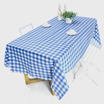 Disposable plaid tablecloth rectangular dessert table Household waterproof adult children birthday decoration thickened tablecloth