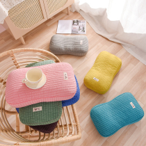 Buckwheat Pillow Sand Wash Full Cotton Thickened Pillowcase Millet Shell Soft Pillow Core Breathable High Ram Korean Version Round Side Protection Cervical Spine Pillow