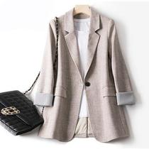 2022 new fashion Korean version female style spring autumn small suit jacket with slim fit and large code west suit blouses