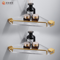 Bathroom acrylic tripod toilet space aluminum shower room corner gold wash storage basket free of punching