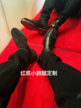 2023 Новые кроссовки CL High - band мужские кроссовки Челси короткие ботинки модные туфли заклепки сапоги толстые подошвы гладкие красные кожаные сапоги