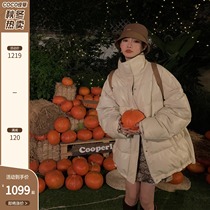 COCO fur Black Knight hem drawstring ~ multi-color imported sheep leather White Goose Down jacket jacket