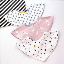 Three new baby heart-shaped surrounding mouth soft pure cotton infant saliva towels full cotton elastic band enclosure