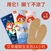 Disposable Wormwood constant temperature heating shoe pad comes with Japanese winter women who can warm feet for 12 hours heating