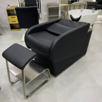 Hairdresse Shop Half Lying Wash Head Bed New Heat Selling Wash Head Flush Bed Ceramic Deep Basin Brief Stylish Hair Salon Special
