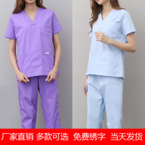 Jiazhi butterfly hand wash clothes Short sleeve split suit Female operating room brush hand clothes breathable Korean dental oral work clothes