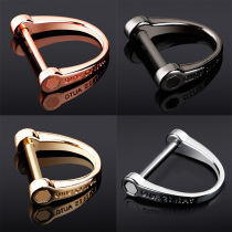 Suitable for Volkswagen Mercedes Benz BMW Audi Honda Buick Land Rover Chevrolet car keychain Horseshoe buckle accessories