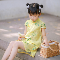 Bedot Clothes Original Children Hanfu Baby Improved Ocean Qi China Wind Thin style Ancient Wind High-end Girl Qipao Summer