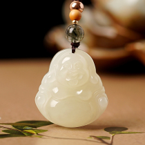 Hetian jade Buddha pendant female jade small Maitreya Buddha statue Buddha gong Buddha head necklace Guanyin Bodhisattva pendant jade pendant