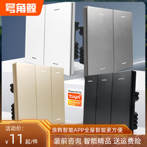 Graffiti ZigBee Smart Switch Zero Fire Panel Light Dual Control Mobile Phone Wireless Xiaodu Tmall Elf Xiaoai Voice