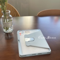 Silicone gel soft edge 2021iPad9 protective sleeve 360 degrees rotating mini6 horizontal vertical screen Pro11 transparent hard shell anti-bending