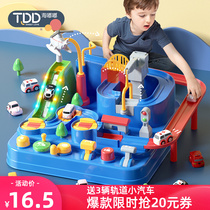 Childrens car through the big adventure toys small train track toys children Girl 3 years old 4 boys baby puzzle