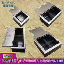 Ruibo stainless steel opens hidden type one to four Position 86 type socket single body bottom box 180 degree flat plug
