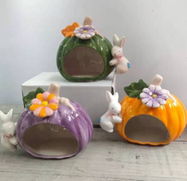 Cute ceramic micro-flawless Pumpkin Nest three colors optional cute hamster nest Golden Bear escape nest