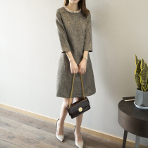 PORTS Baozi 2022 autumn winter new counter slim A-line skirt high-end temperament celebrity base dress