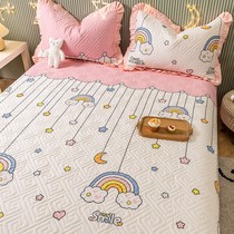 A cotton cotton bed cover single piece tatami Four Seasons universal quilted bed sheet summer non-slip childrens bed cover three pieces
