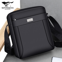 Seven wolves shoulder bag mens satchel casual multi-function cross small backpack Oxford cloth mens bag Tide brand new