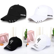 Hat mens fashion cap Korean version of mens summer sun hat Black ins fashion womens casual wild baseball cap
