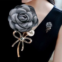 Brooch Korean version of fabric flower bow Lady temperament pin sweater jacket cardigan female corsage with accessories