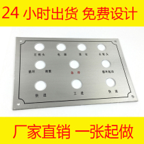 Signage custom made stainless steel corrosion silk-printed aluminum plate for metal signage machine equipment nameplate panel