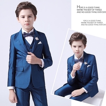 Childrens small suit suit Autumn and winter new boy dress Korean version of the piano performance in the big boy British handsome suit