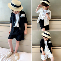 Childrens small suit suit summer boy handsome Korean short sleeve suit fashion foreign style dress tide show show