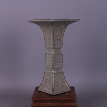 Song Dynasty official kiln flower goblet bottle old antique porcelain antique collection home hotel decoration old goods old goods
