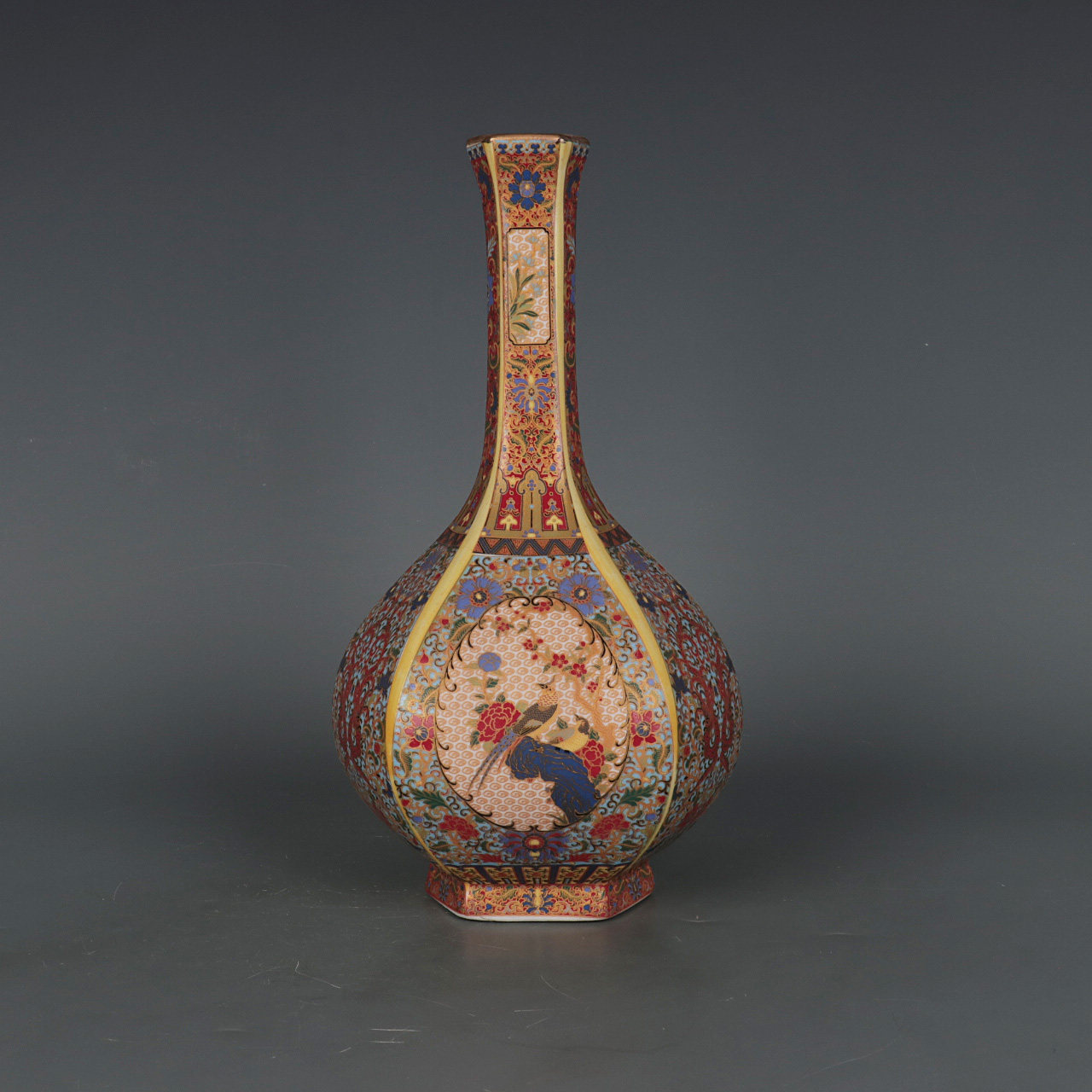 清雍正珐琅彩花鸟文描き金花瓶 景徳鎮 陶磁器 装飾品 現代工芸品 美術品 置物 雍正珐琅彩花鸟瓶-雍正珐琅彩花鸟瓶促销价格、雍正珐琅彩花鸟瓶品牌- 淘宝