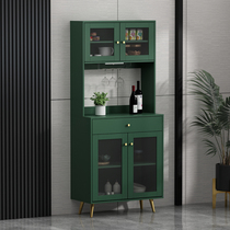 Dining side cabinet Wine cabinet One wall Modern simple light luxury living room tea cabinet High cabinet locker Glass side cabinet Narrow