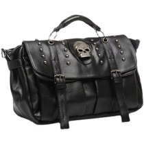 Kamakura Tichuan Punk Skull Large Capacity Commuter Single Piece Y2K Liuding Retro Motorcycle Bag