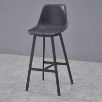 Nordic wrought iron bar chair Retro soft bag bar chair Studio high chair Industrial style backrest chair Household bar stool