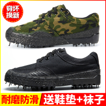 Liberation shoes mens canvas rubber shoes migrant workers construction site labor work labor protection camouflage shoes military training non-slip wear-resistant shoes