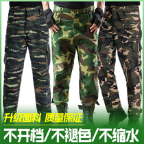 Camouflage overalls mens outdoor loose wear-resistant breathable labor protection clothing pants spring and summer military training pants