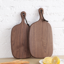 Black walnut whole wood bread cutting board Sushi steak deli board Paint-free solid wood auxiliary food Fruit cutting board Pizza tray