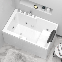  Acrylic household freestanding small apartment large space constant temperature surfing massage sitting luxury high-end spa bathtub